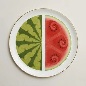 Brand New Hermes Kaorumi Watermelon 12.6” Plate (Limited Edition)